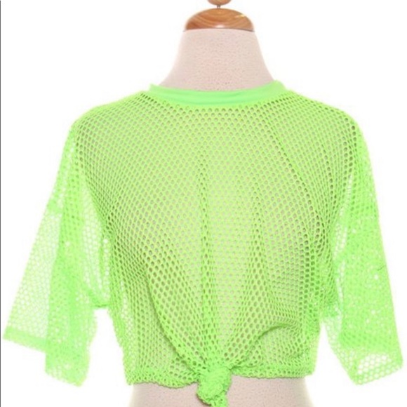 fishnet top short sleeve